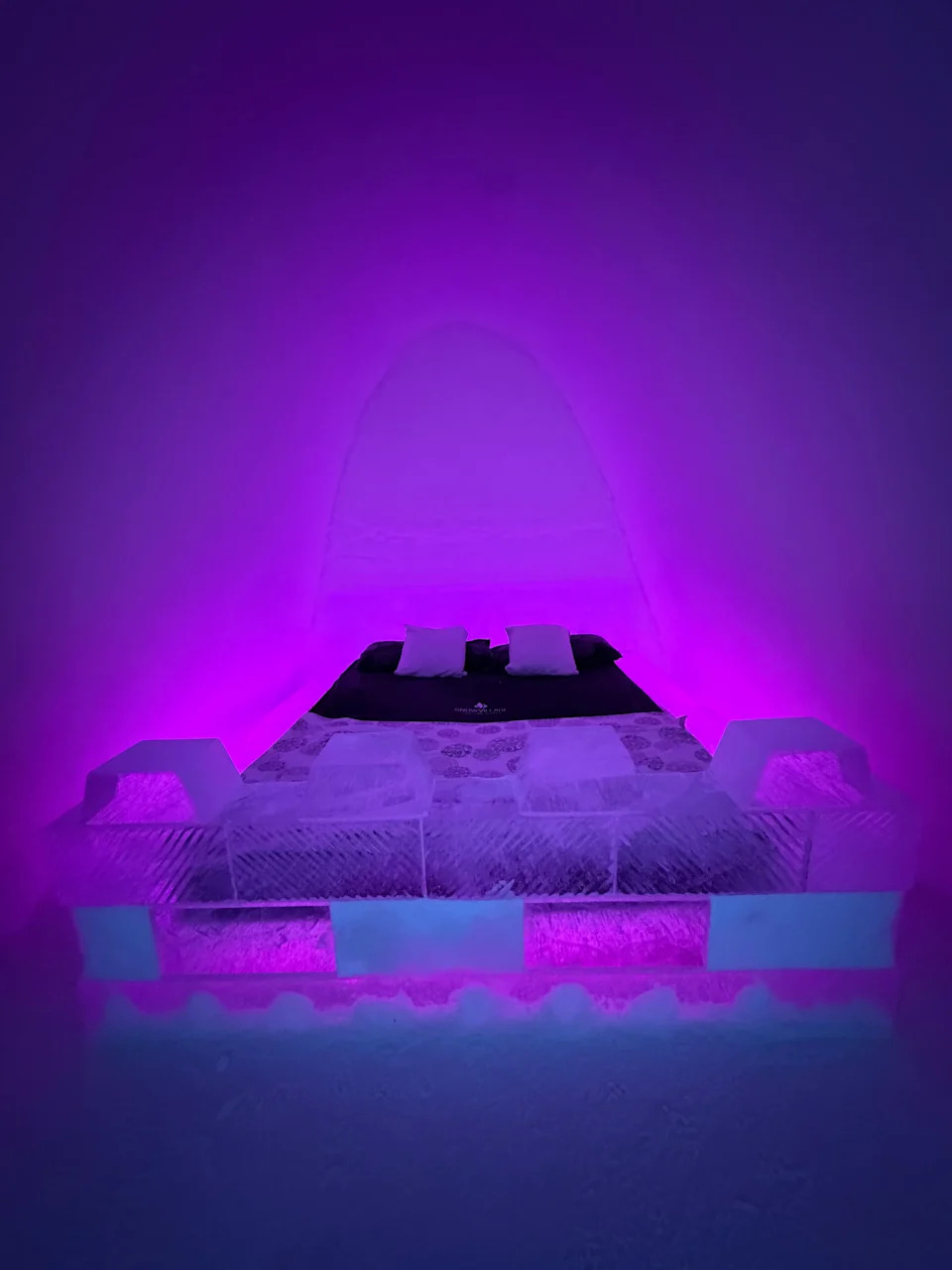 The ice bedroom at Snow Village. (I'll pass, thanks.)